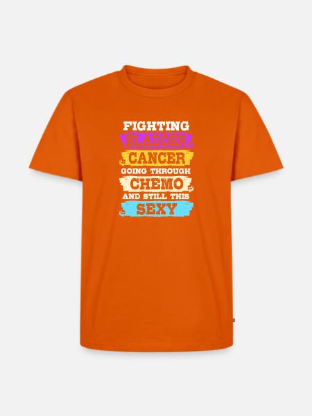 Blasenkrebs Krebs Blase - Männer Premium Bio T-Shirt - Orange 
