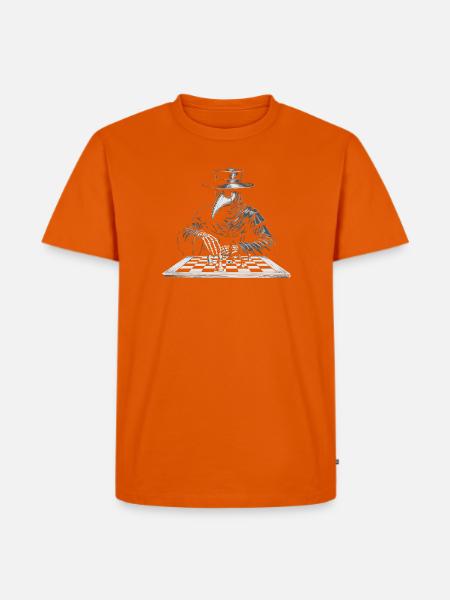 Pestdoktor Schach-Gambit - Männer Premium Bio T-Shirt - Orange