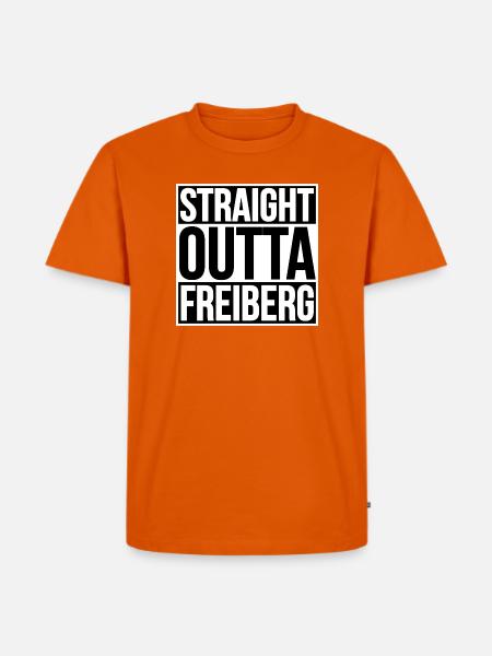 Straight Outta Freiberg - Männer Premium Bio T-Shirt - Orange