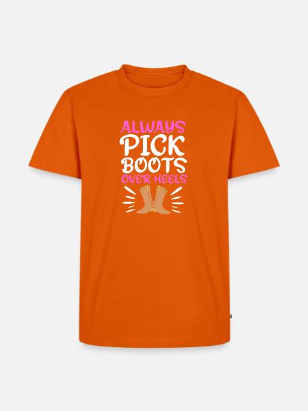 Linedance - Männer Premium Bio T-Shirt - Orange