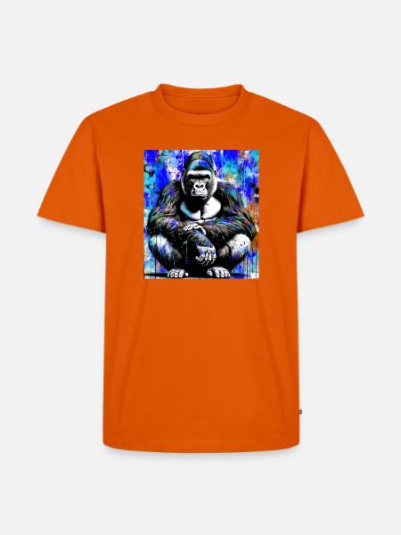 Gorilla - Männer Premium Bio T-Shirt - Orange
