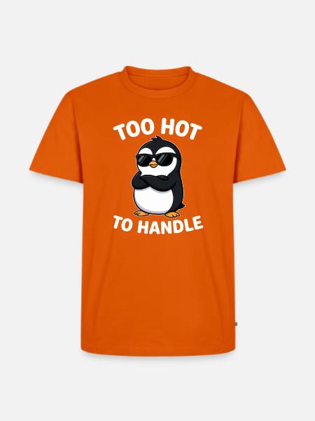 Pinguin Too Hot To Handle Sonnenbrille - Männer Premium Bio T-Shirt - Orange