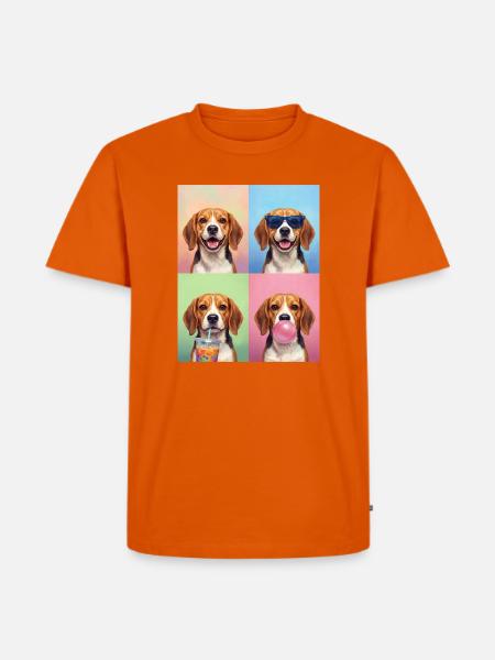 Hunde Beagle Hund - Männer Premium Bio T-Shirt - Orange 