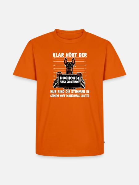 Witziges Dobermann Hund Dobermann Hunde - Männer Premium Bio T-Shirt - Orange 