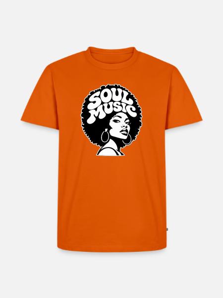 Soulmusik - Männer Premium Bio T-Shirt - Orange