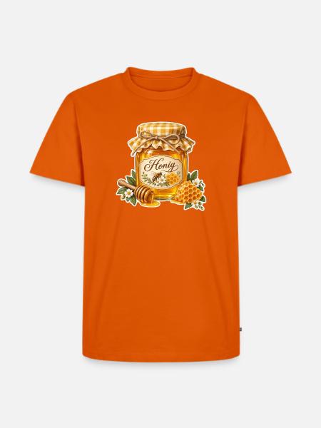 honig - Männer Premium Bio T-Shirt - Orange 
