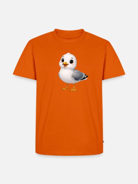 Möwe - Männer Premium Bio T-Shirt - Orange