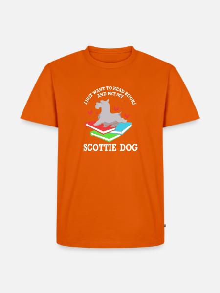 Scottish Terrier - Männer Premium Bio T-Shirt - Orange