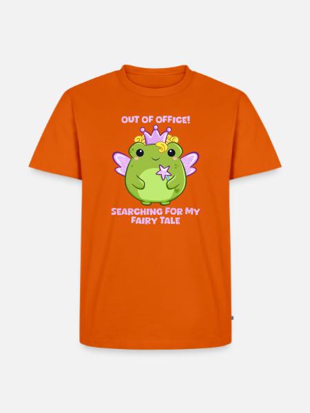Froschfee sucht Märchen im Urlaub  - Männer Premium Bio T-Shirt - Orange 