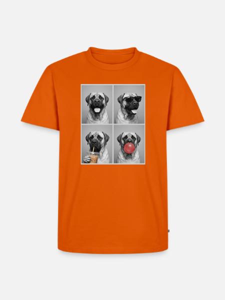 Hunde Mastiff Hund - Männer Premium Bio T-Shirt - Orange