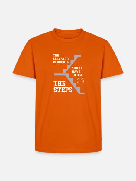 Aufzug - Männer Premium Bio T-Shirt - Orange