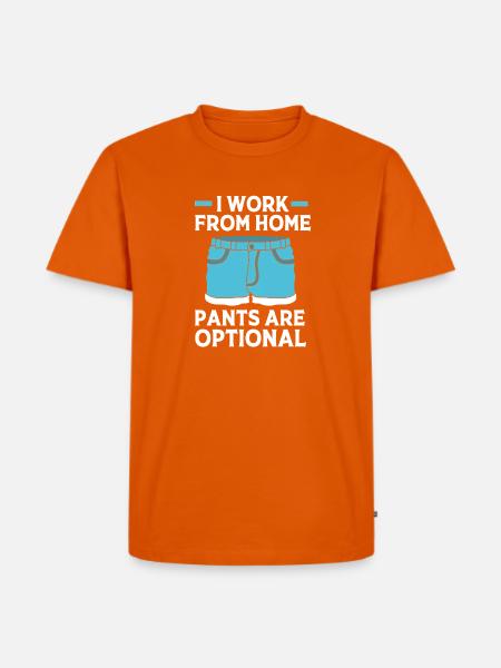 Remote Homeoffice - Männer Premium Bio T-Shirt - Orange