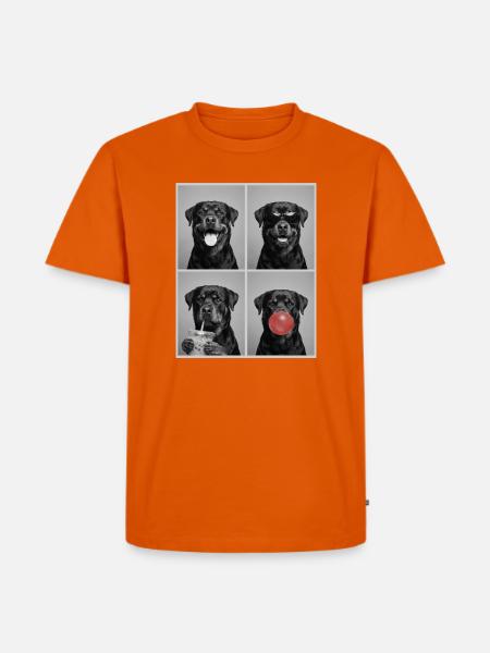 Hunde Rottweiler Hund - Männer Premium Bio T-Shirt - Orange