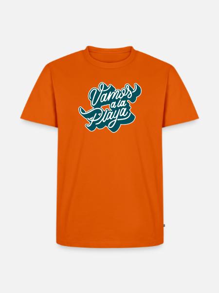 Vamos à la playa - Männer Premium Bio T-Shirt - Orange