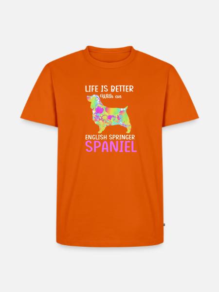 Springer Spaniel - Männer Premium Bio T-Shirt - Orange 