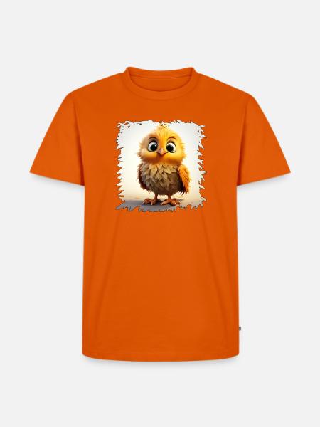 Küken im Morgenlicht Flaumheld - Männer Premium Bio T-Shirt - Orange 