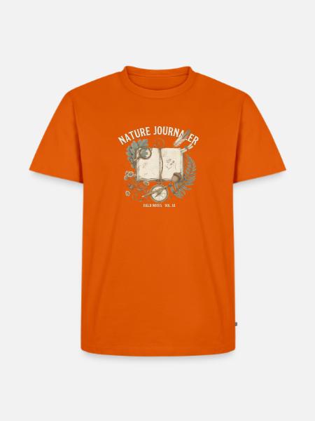 Nature Journaler Naturjournal - Männer Premium Bio T-Shirt - Orange 