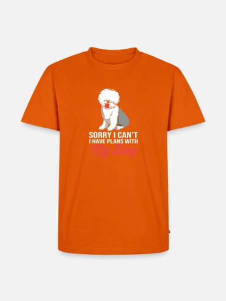 Englischer Schäferhund - Männer Premium Bio T-Shirt - Orange 