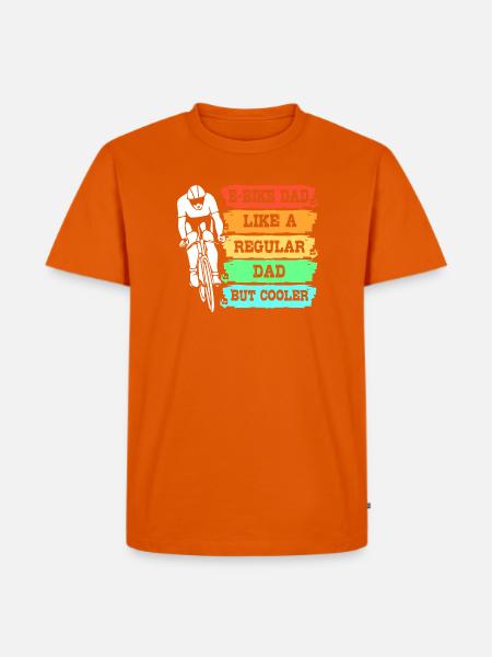 E-Bike EBike E Bike - Männer Premium Bio T-Shirt - Orange