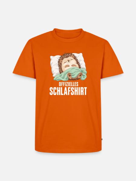 Offizielles Schlafshirt - Igel - Männer Premium Bio T-Shirt - Orange 