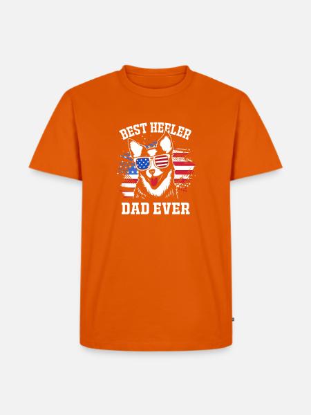 Australian Cattle Dog - Männer Premium Bio T-Shirt - Orange 
