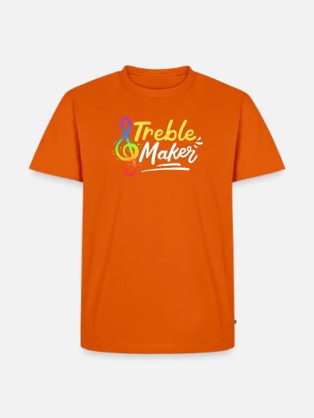 Musiklehrer Notenschlüssel - Männer Premium Bio T-Shirt - Orange