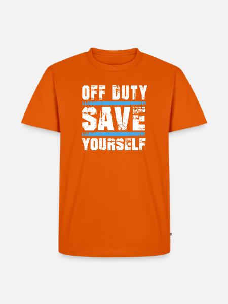 Ambulanz Rettungssanitäter - Männer Premium Bio T-Shirt - Orange