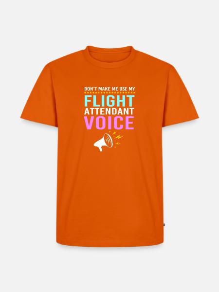 Flugbegleiter Stewardess - Männer Premium Bio T-Shirt - Orange