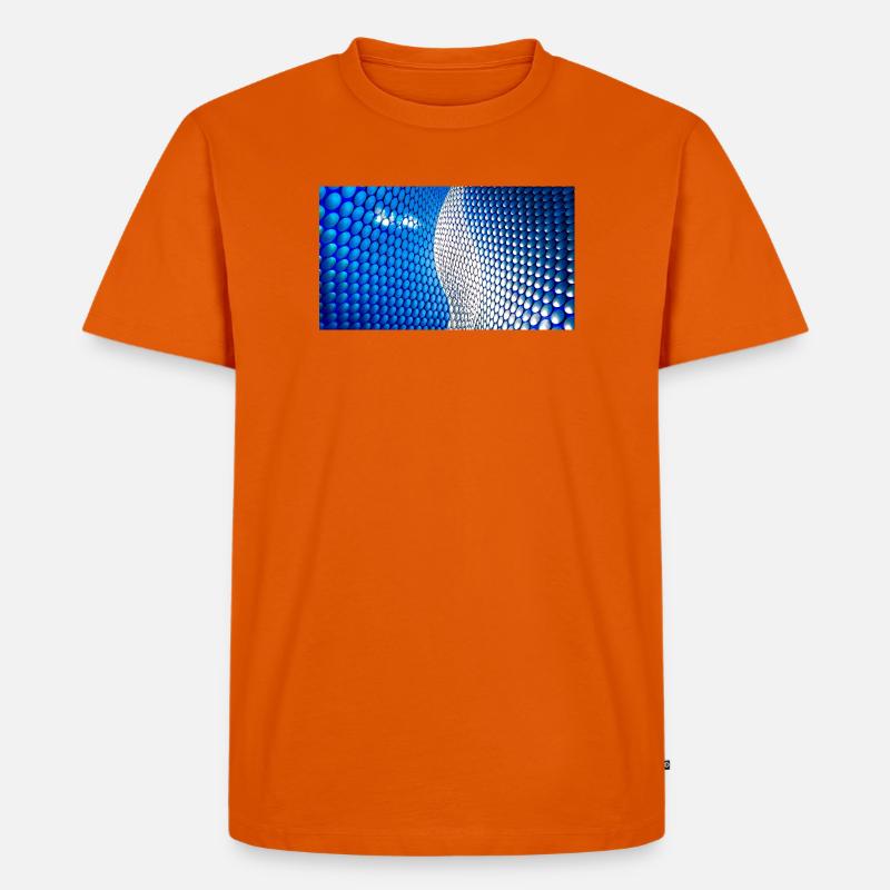 Cobalt Bubblewave Abstract - Männer Premium Bio T-Shirt - Orange