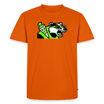 Badger Sac d’école mascotte - T-shirt Premium bio Homme - orange  - Devant - Nico (187cm)