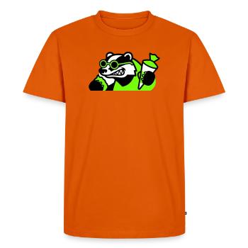 Cool Badger Back to School Icon - Men's Premium Organic T-Shirt - orange  - Front - Nico (187cm)