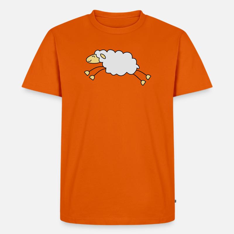 springendes schaf schäfer - Männer Premium Bio T-Shirt - Orange 