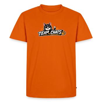 Team des Chats noirs horizontal - T-shirt Premium bio Homme - orange  - Devant - Nico (187cm)
