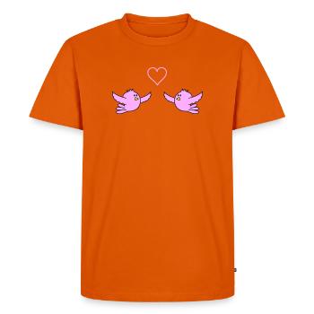 birds_in_love - T-shirt Premium bio Homme - orange  - Devant - Nico (187cm)