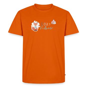 Ambiance chaleureuse - T-shirt Premium bio Homme - orange  - Devant - Nico (187cm)
