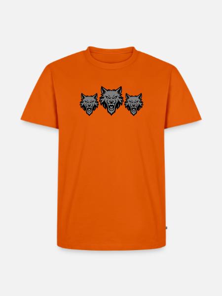 Meute d’équipe de loups - T-shirt Premium bio Homme - orange
