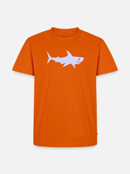 hai- - Männer Premium Bio T-Shirt - Orange 