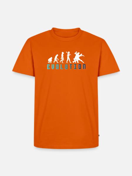 Walzer Paartanz - Männer Premium Bio T-Shirt - Orange 