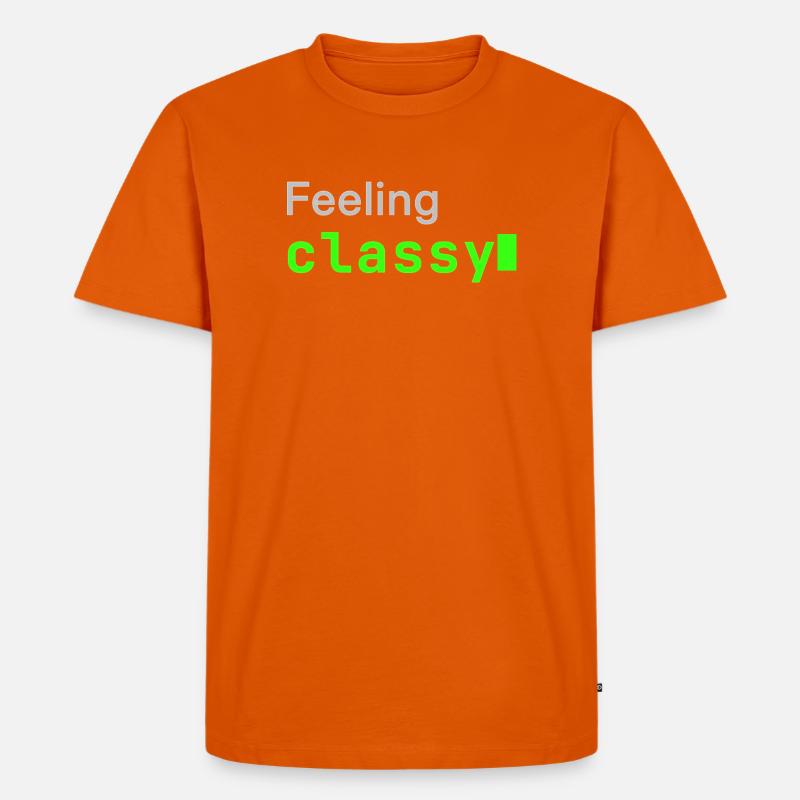 Feeling classy | Developer mood - Männer Premium Bio T-Shirt - Orange