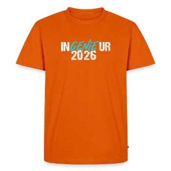 Remise des diplômes Engineer Genie 2026 - T-shirt Premium bio Homme - orange  - Devant - Nico (187cm)
