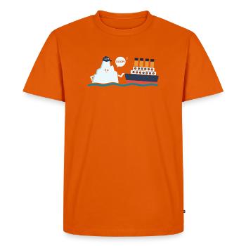 Titanic Comique Titanic et parodie Ic-eberg Boop - T-shirt Premium bio Homme - orange  - Devant - Nico (187cm)