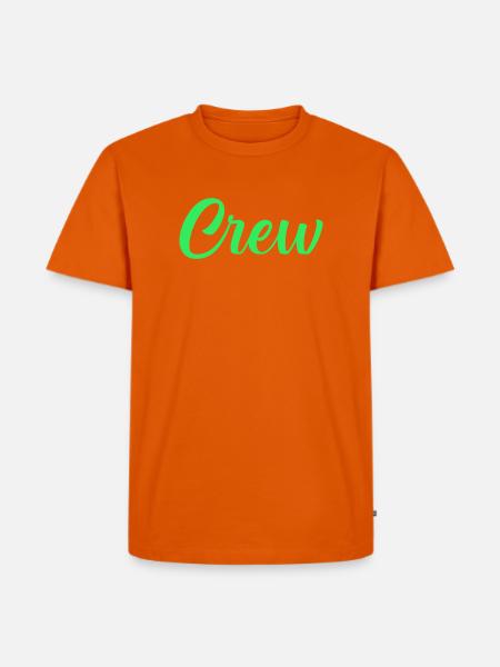 Crew Neon Script - Männer Premium Bio T-Shirt - Orange