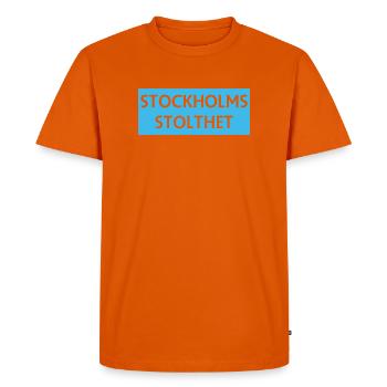 Stockholm Pride - Men's Premium Organic T-Shirt - orange  - Front - Nico (187cm)