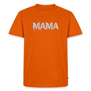 Mom Lettering - Mother's Day - Men's Premium Organic T-Shirt - orange  - Front - Nico (187cm)