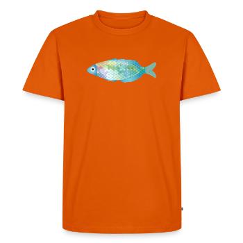 Le poisson coloré brille dans des couleurs délicates - T-shirt Premium bio Homme - orange  - Devant - Nico (187cm)