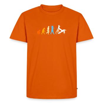 Capoeira Evolution - Men's Premium Organic T-Shirt - orange  - Front - Nico (187cm)