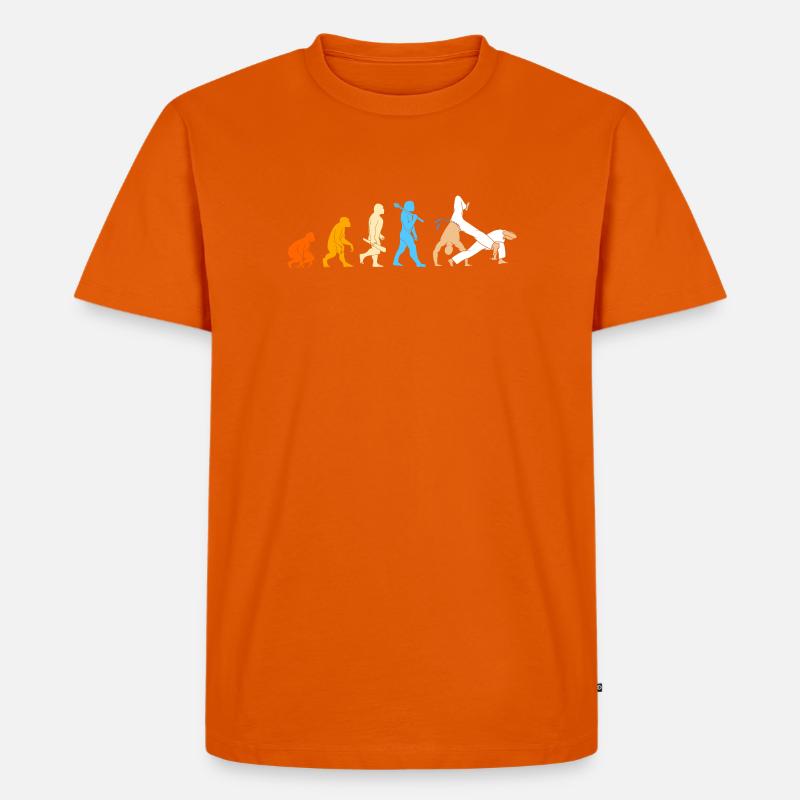 Évolution de la capoeira - T-shirt Premium bio Homme - orange 