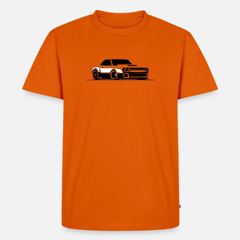 Challenger SRT Hellcat - Männer Premium Bio T-Shirt - Orange 