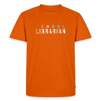 Bookworm Library Reading - Men's Premium Organic T-Shirt - orange  - Front - Nico (187cm)
