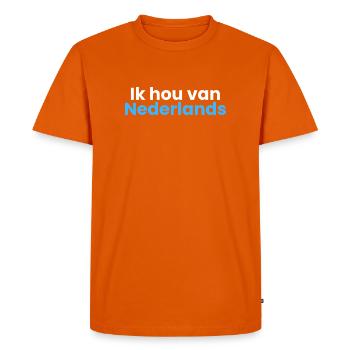 J’adore le néerlandais - T-shirt Premium bio Homme - orange  - Devant - Nico (187cm)